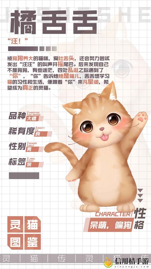 灵猫传犬系萌猫橘舌舌属性图鉴
