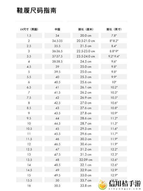 欧洲尺码日本尺码美国欧洲lv