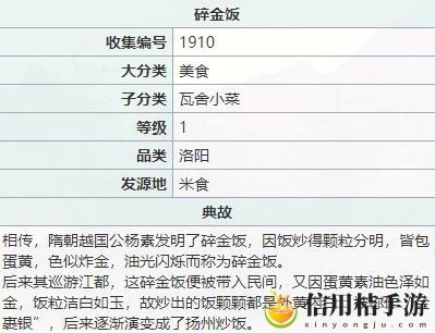 江湖悠悠碎金饭怎么做 碎金饭食谱配方