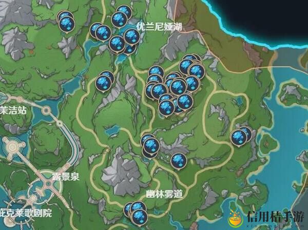 原神湖光铃兰采集分布图