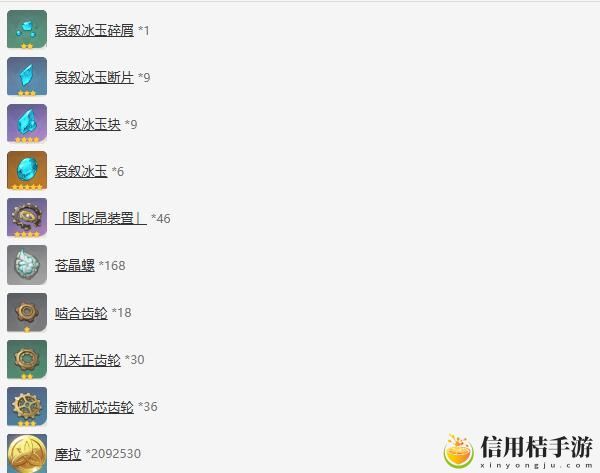 原神夏洛蒂培养材料汇总