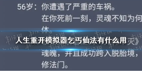 人生重开模拟器乞丐仙法有什么用 乞丐仙法作用介绍
