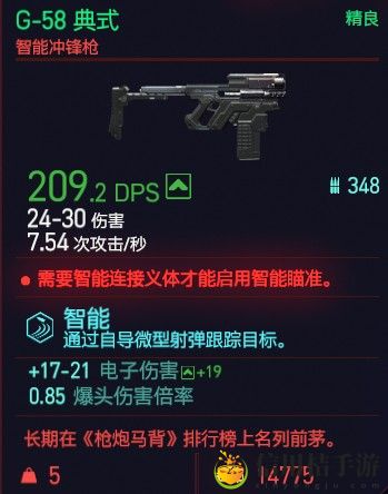 赛博朋克2077G-58典式属性图鉴