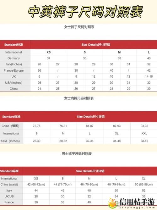 亚洲尺码与欧洲尺码对比最新:究竟哪个尺码更适合你?