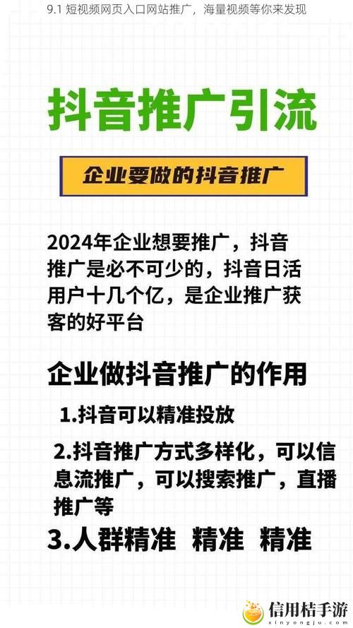9.1短视频网页入口网站推广