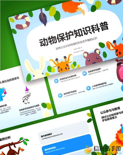 欧美人动物PPT免费模板大全