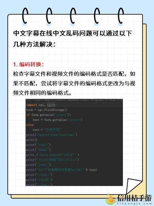 如何解决“中文字幕人乱码中文”问题,让观众享受更好的观看体验?
